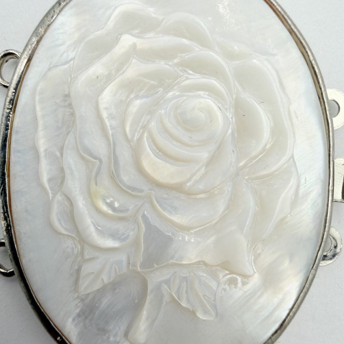 White Shell Flower Silver 925 Pendant