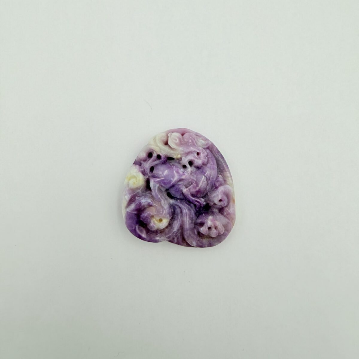 Alternative view of Polished Natural Purple Opal Dragon Pendant – Artisanal Handcrafted Jewelry