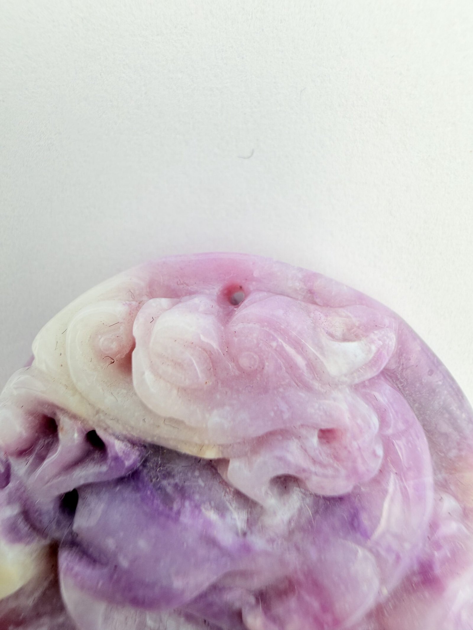 Polished Natural Purple Opal Dragon Pendant – Artisanal Handcrafted Jewelry - Image 3