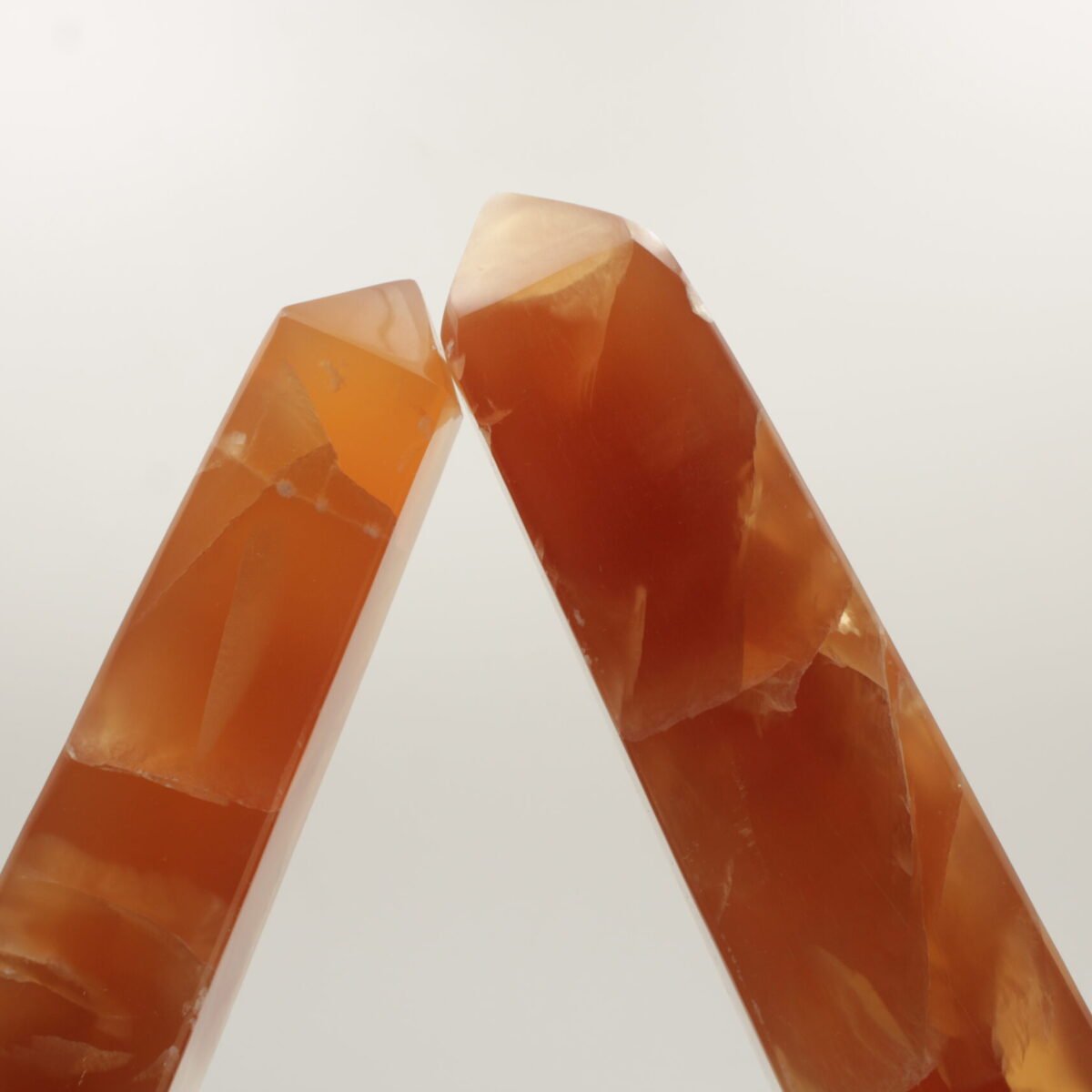 Alternative view of Honey Calcite Points $30 per pound