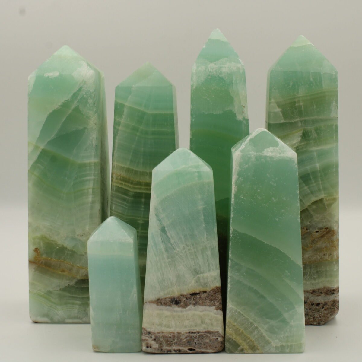 Pistachio Calcite Points $30 per pound